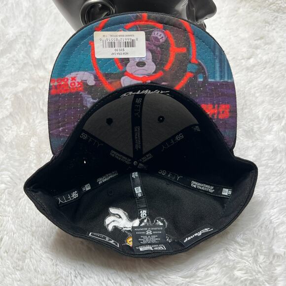 NEW ERA DISNEY MICKEY MOUSE HAT RUNAWAY BRAIN 59FIFTY FITTED HAT 7 3/4 - Picture 7 of 8